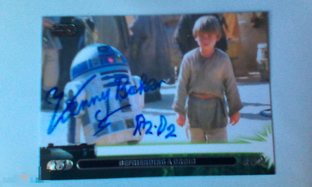 Кенни Бейкер автограф на карточке Звёздные Войны 