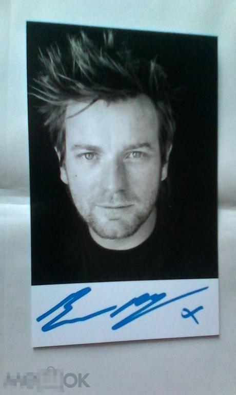 Юэн Макгрегор напечатанный автограф принт 