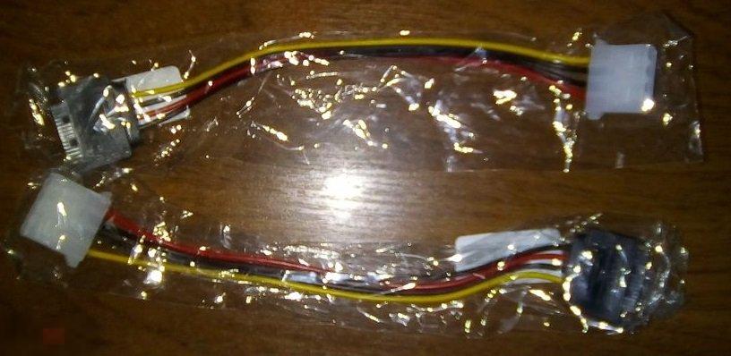 Molex-SATA кабель переходник питания новый 
