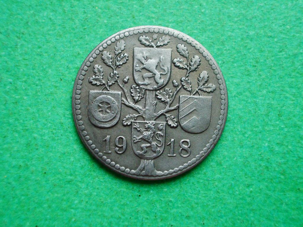 Дибург. 10 пфеннигов 1918 года. Нотгельд в приличном коллекционном сохране!