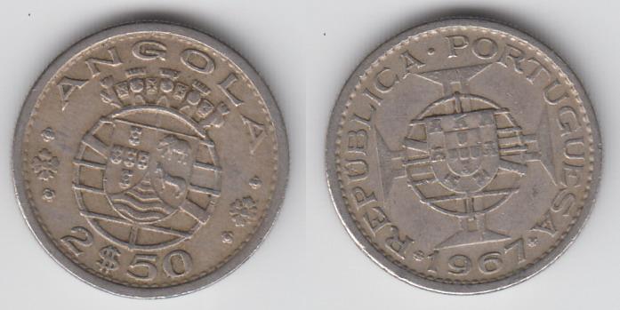 Ангола 2,5 эскудо 1967