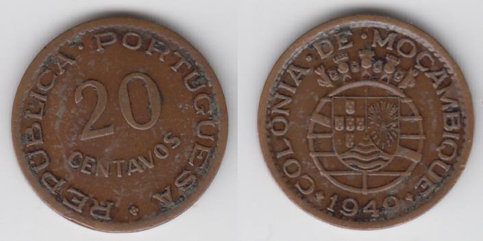Мозамбик 20 сентаво 1949 _4