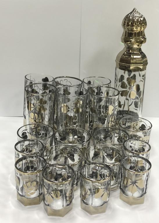 Набор 19 предметов Графин штоф стаканы рюмки СТЕКЛО