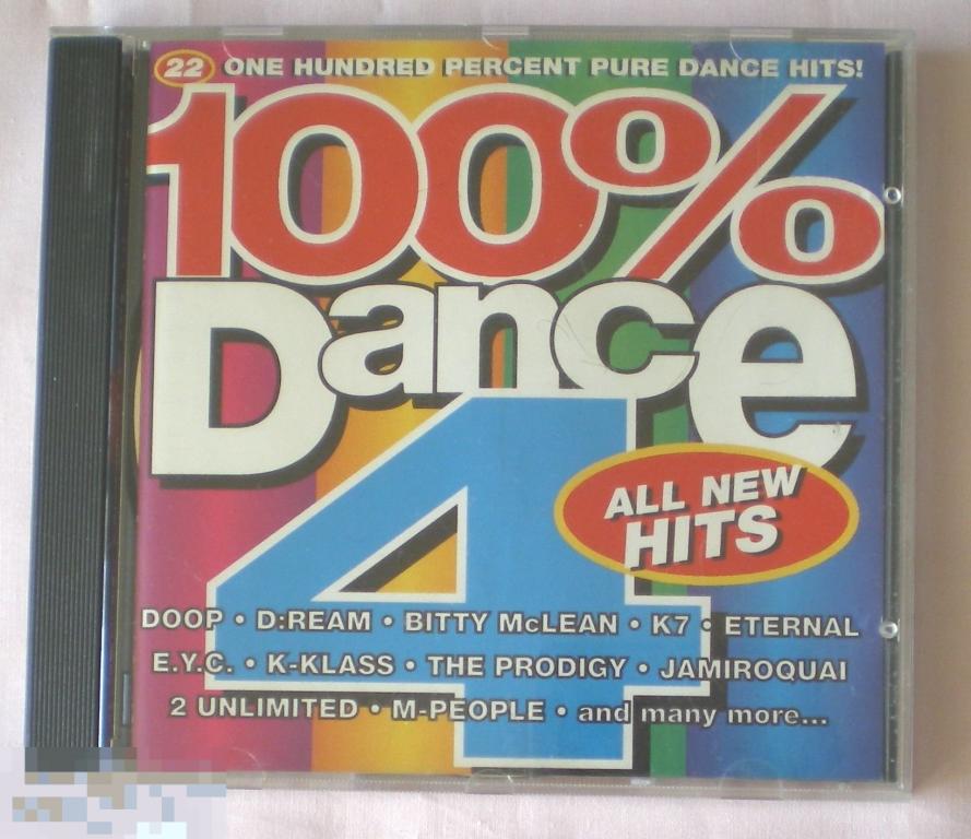 CD   Various ‎– 100% Dance 4.    ENGLAND.  CR22 