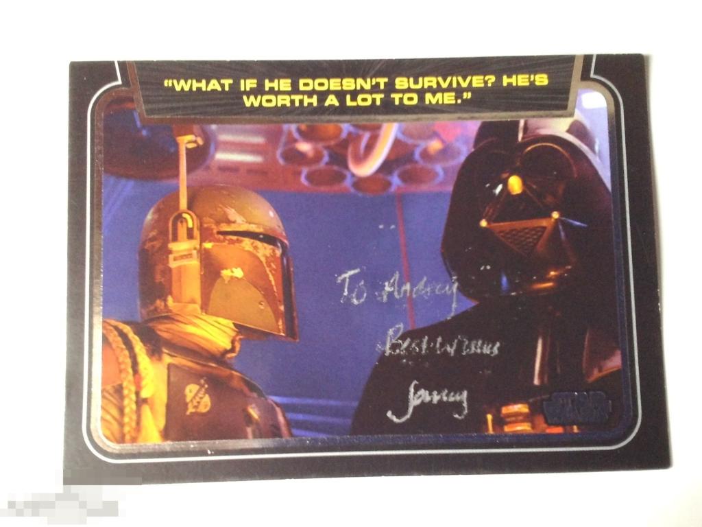 Джереми Буллок автограф на карточке Звёздные Войны 