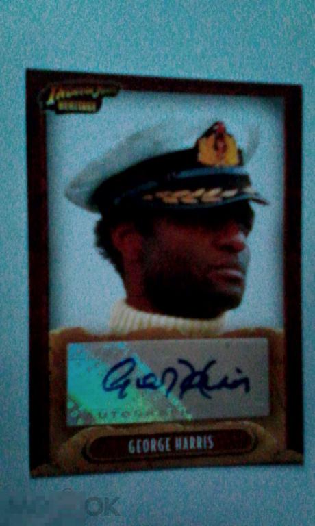 Джордж Харрис лимитированная карточка с автографом Индиана Джонс 