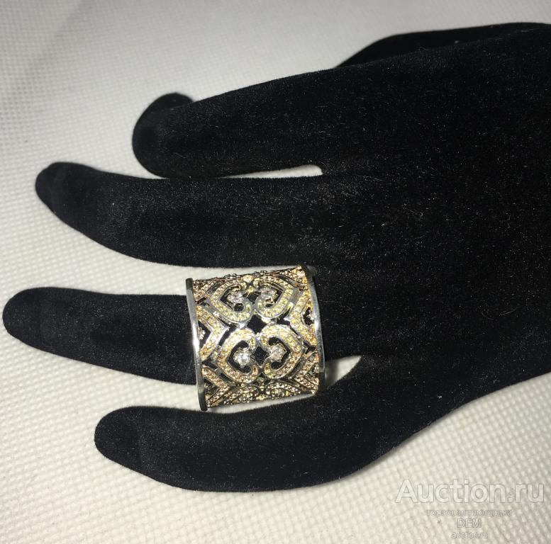 Кольцо серебряное 925 позолота ~12 грамм