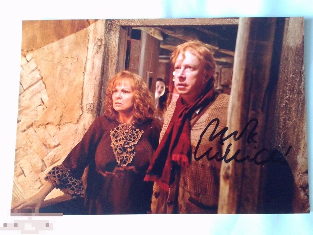 Марк Уильямс автограф на фото Гарри Поттер 