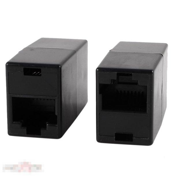 Коннектор удлинитель RJ45 черный 