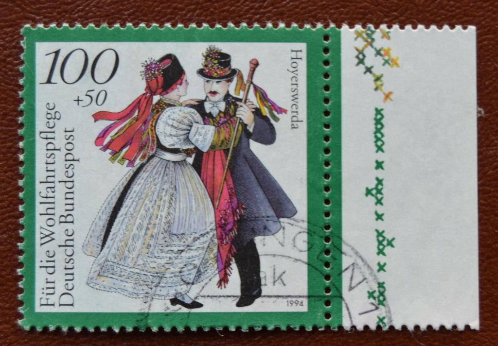 Германия 1994  гаш  Фольклор Традиционные костюмы Танцы  Гаш