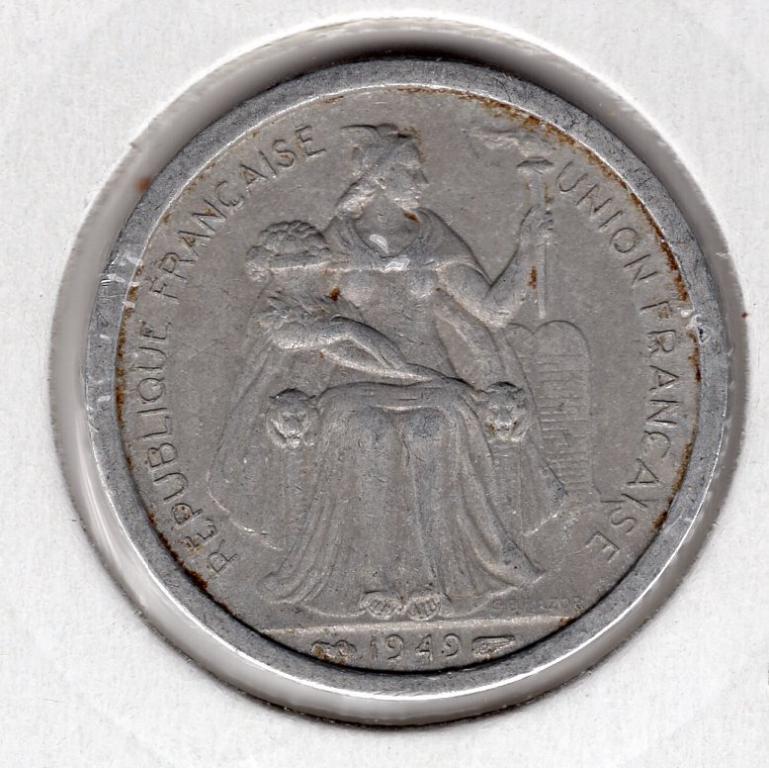 1 франк - Французская Океания - 1949