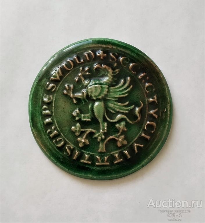 Настольная медаль. фарфоровый пласт эмаль