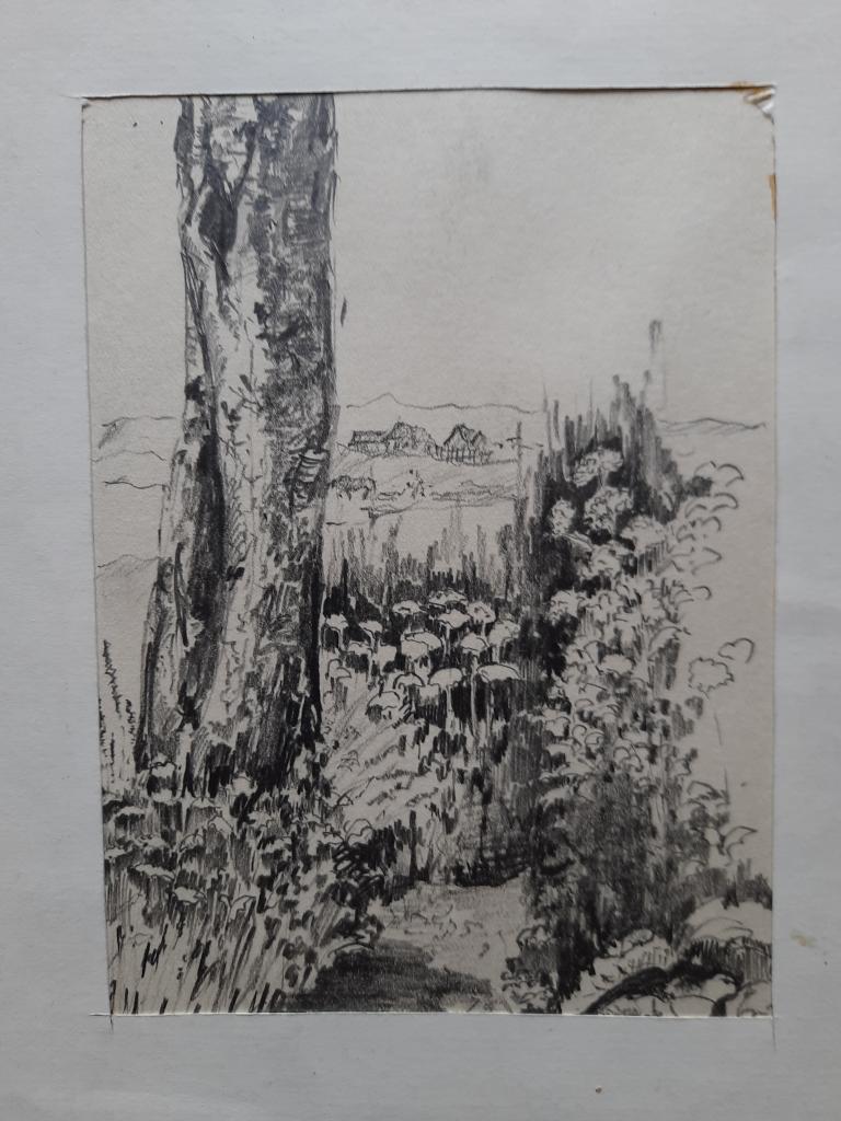 Тамби В.А. (1906-1955) "Цветы у дерева"