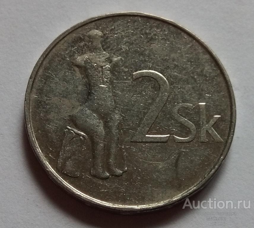 Словакия 2 кроны . 2002 г .