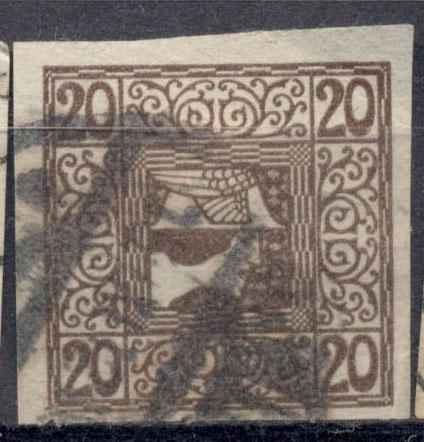 Австро-Венгрия 1908 г. газетная марка Меркурий гашеная