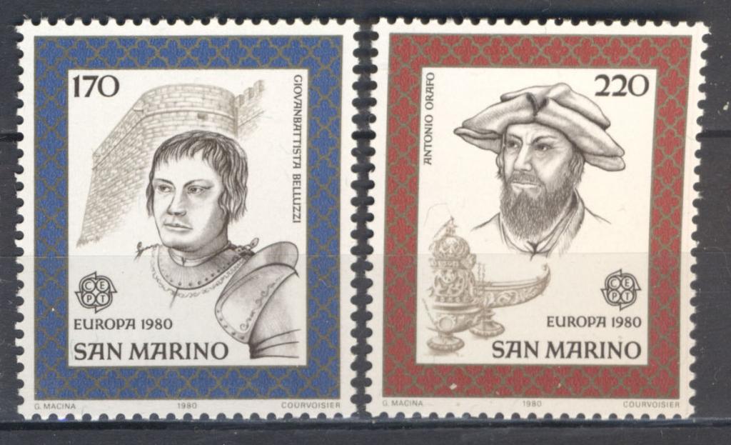 Сан Марино 1980 г.  серия ЕВРОПА СЕПТ  негашеная**