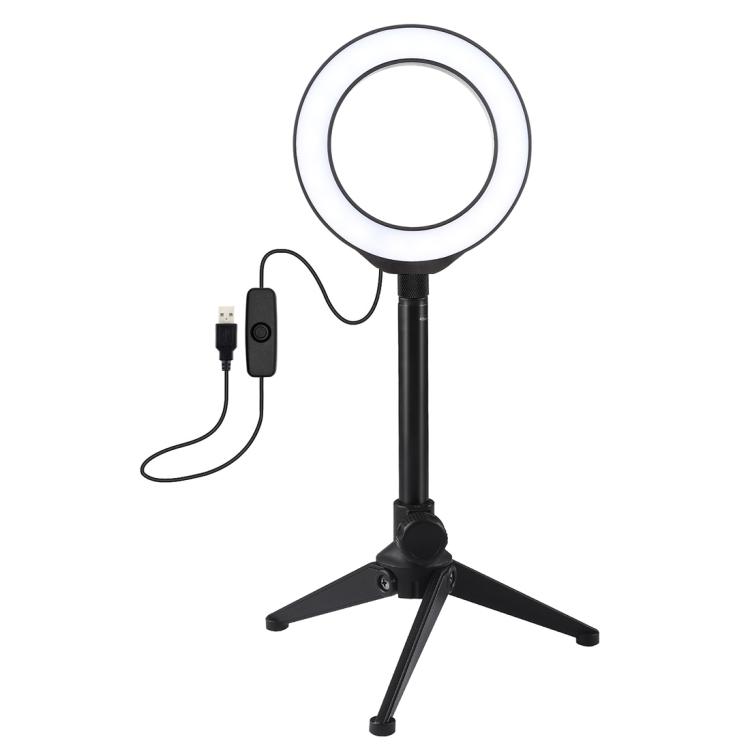 Кольцевая USB LED лампа Puluz PKT3084B 4.7" + настольный штатив (PKT3084B)