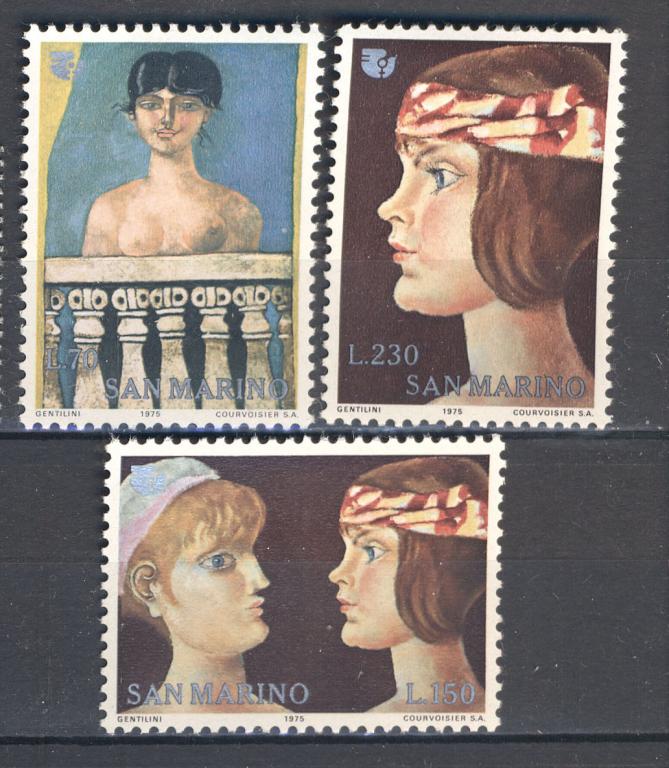 Сан Марино 1975 г. серия Живопись негашеная**