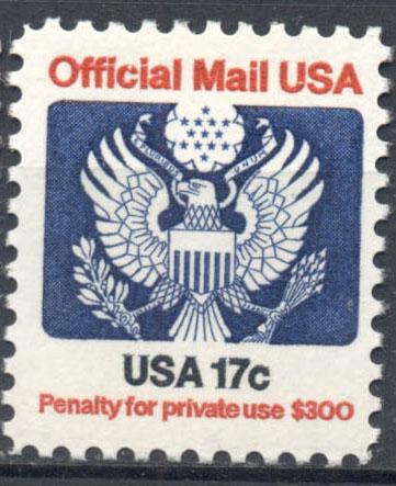 Сша 1983 г. служебная марка негашеная**