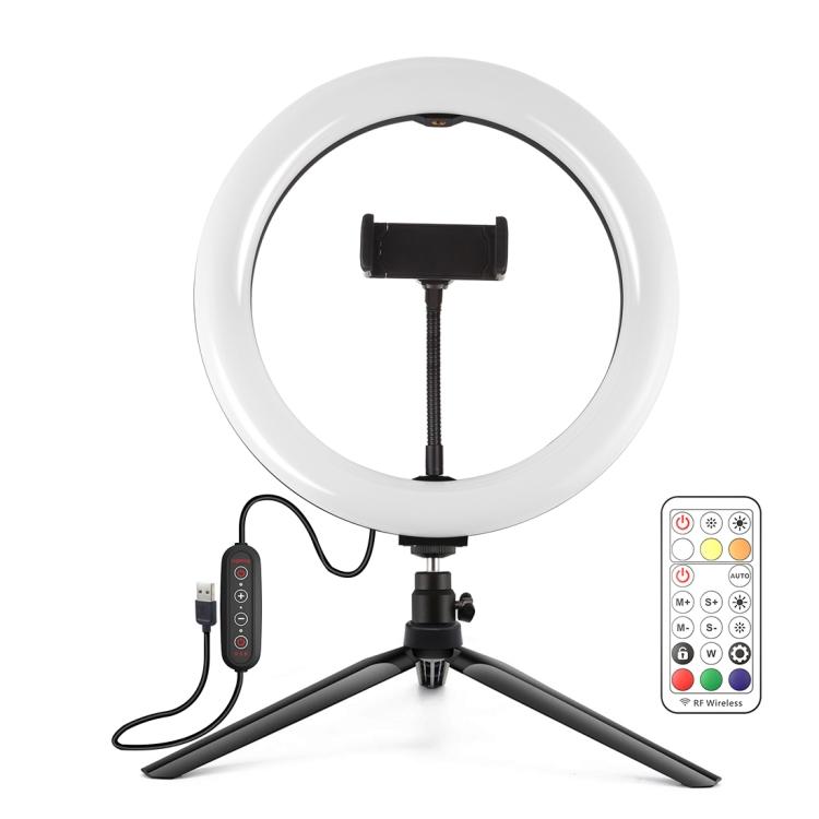 Кольцевая USB LED лампа Puluz PKT3082B 10" + настольный штатив (PKT3082B)