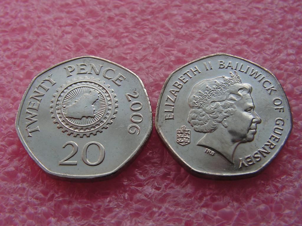Гернси 20 пенсов 2006 unc