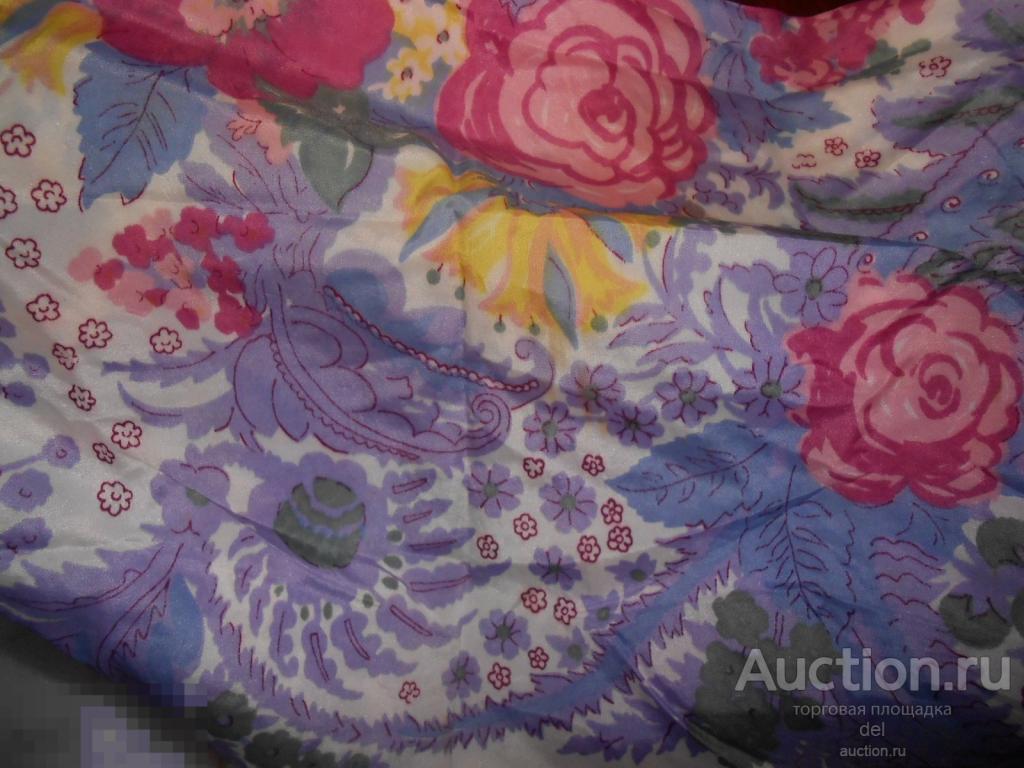 Платок женский, тонкий, СССР, большой роскошный 