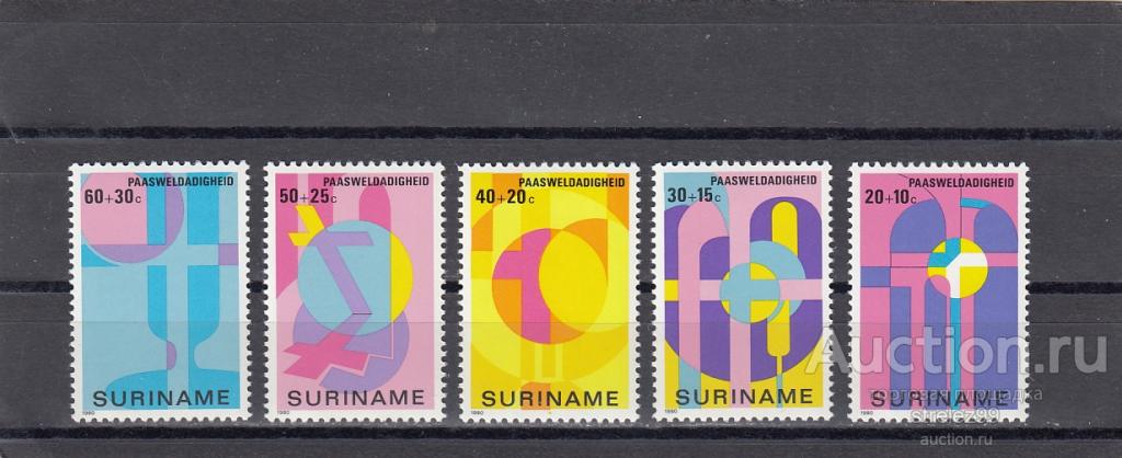SURINAME  СУРИНАМ  Пасха Религия  Серия 1980   Сост**