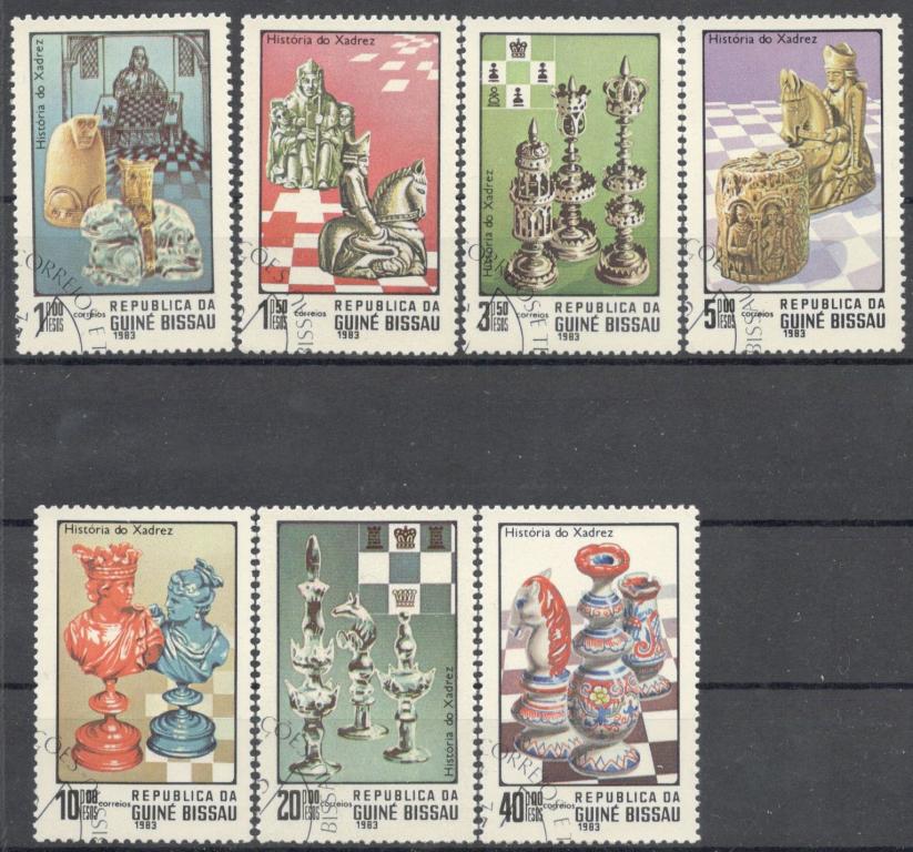 Гвинея-Бисау, 1983, № 674-680 , € 5,5, гаш, полн., спорт, шахматы