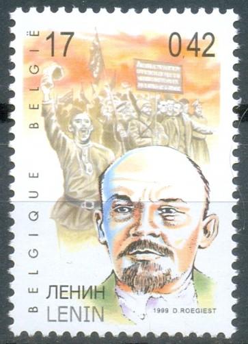 Бельгия 1999 г. В. И. Ленин  (1870-1924) **   Mi 2915  чистая, ЧБН  Нечастая!