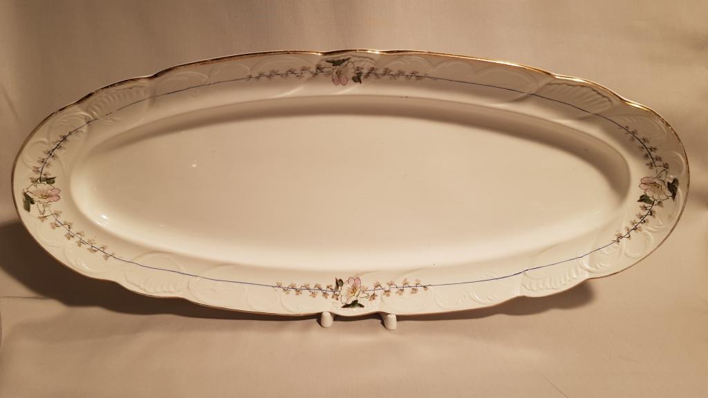 Блюдо под осетра Кузнецов ручная роспись