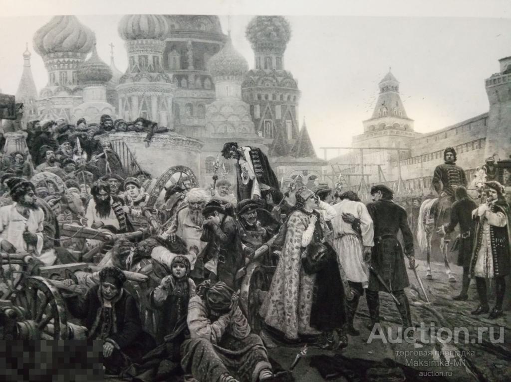 Действие какой картины сурикова происходит на фоне собора василия блаженного и башен кремля