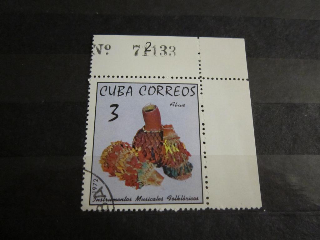 Марка Традиционные Музыкальные Инструменты Куба 1972 г.