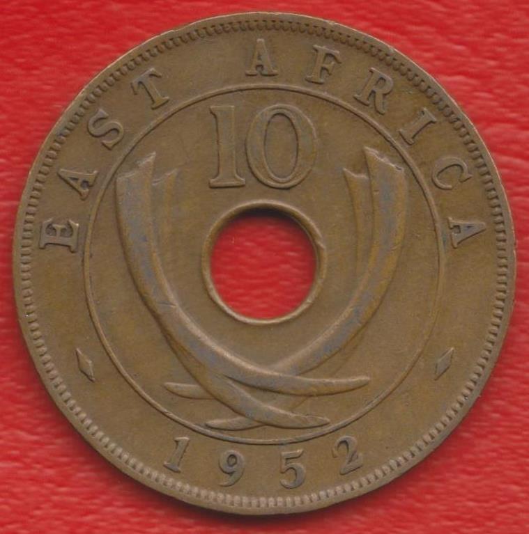 Британская Восточная Африка 10 центов 1952 г.