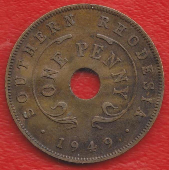 Южная Родезия 1 пенни 1949 г.