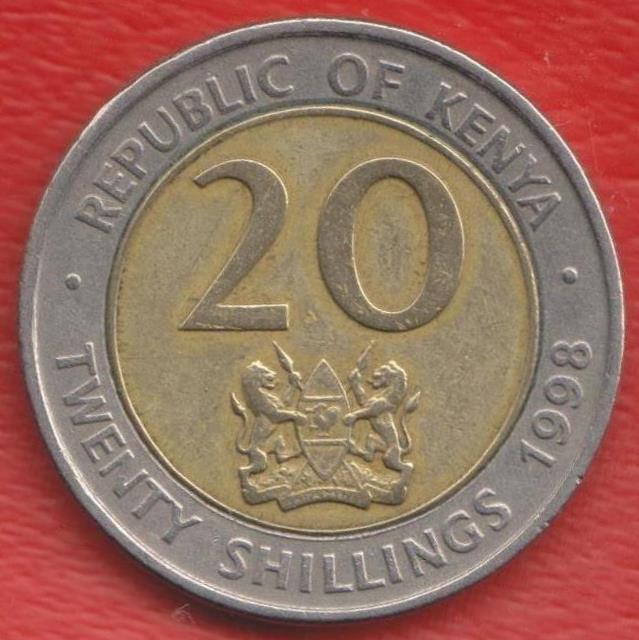 Кения 20 шиллингов 1998 г.