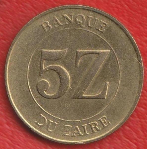 Заир Конго ДР 5 зайр 1987 г.