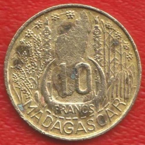 Мадагаскар Французский 10 франков 1953 г.