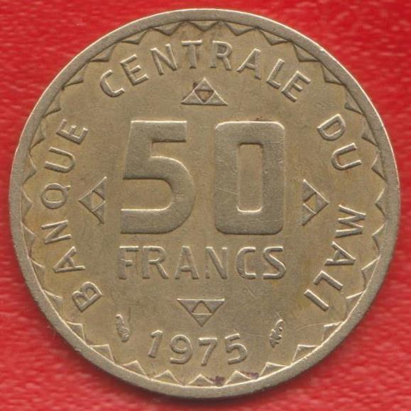 Мали 50 франков 1975 г.