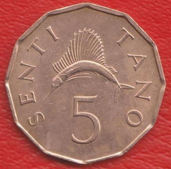 Танзания 5 сенти 1966 г.