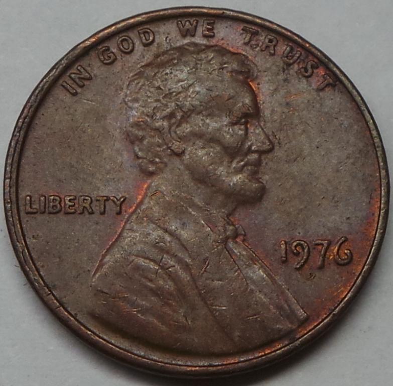 США 1 цент 1976 года (7) КМ#201