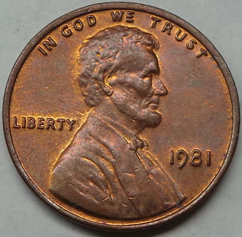 США 1 цент 1981 года (3) КМ#201