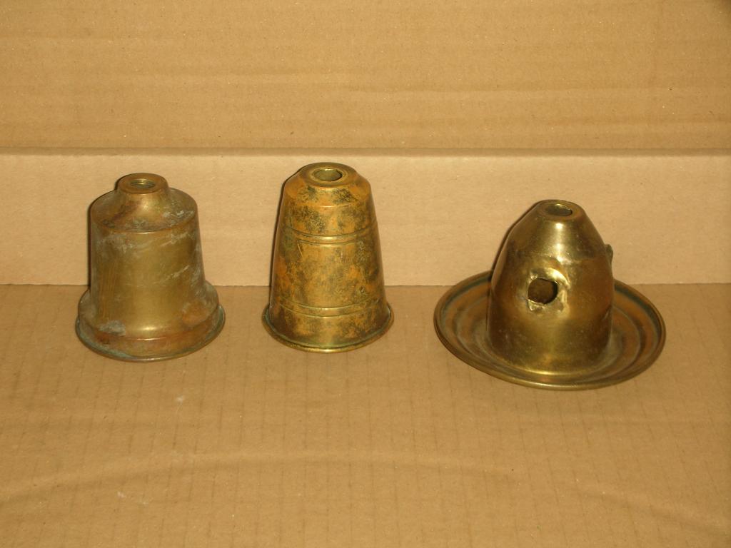 . Плафонодержатели без креплений 3 шт. от люстры разные . Начало 20 - го века .