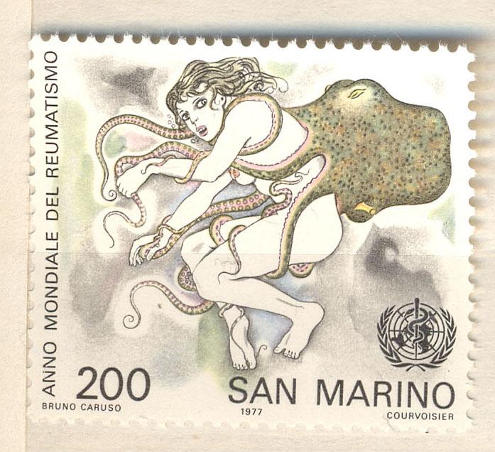 Сан Марино 1977 г. Борьба с ревматизмом негашеная**