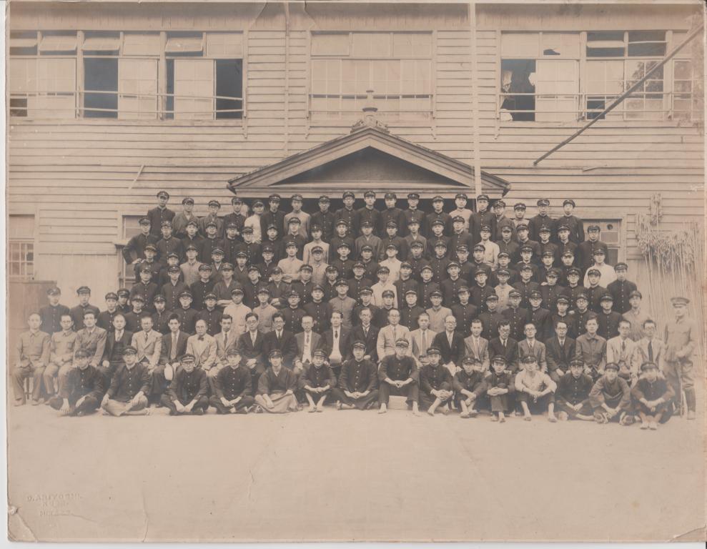 1821 Япония Империя студийное коллективное фото офицеры, учащиеся и служащие, период Тайсё Сёва