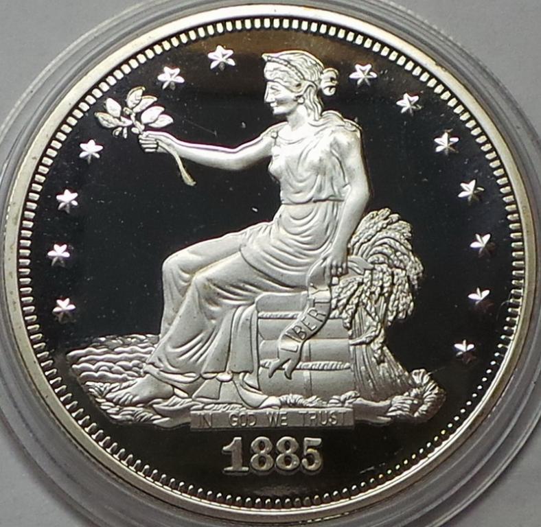 США 1 доллар 1885 года КОПИЯ ПРУФ (1) КМ#108