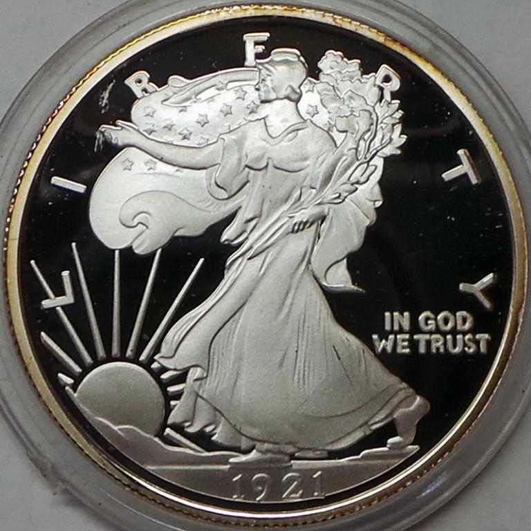 США 50 центов (1/2 доллара) 1921 D года КОПИЯ ПРУФ КМ#142