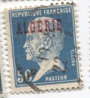 1924 Алжир.Напечатка на французском стандарте Пастер 50 с.гаш