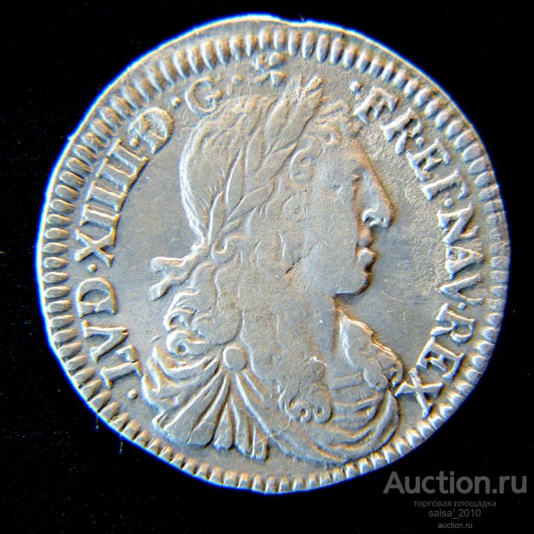 France 1/12 ecu 1662 N (Montpellier) Louis XIV (1643-1715)