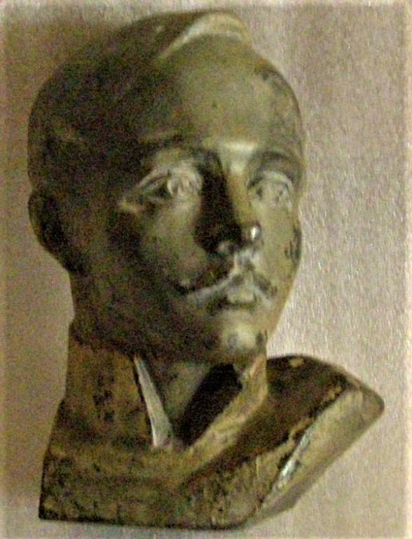 Бюст Лермонтова. Лермонтов. Бюст. 17,5 см. СССР. Редкость. Силумин СССР