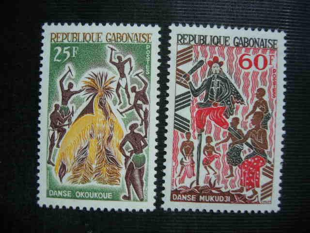 Габон 1965 этнография: танцы/костюмы  MNH